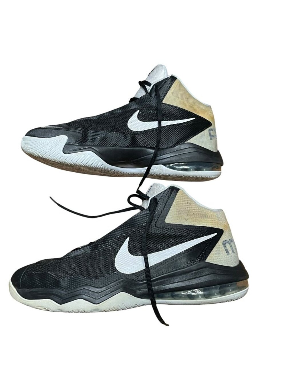 Nike Air Max Audacity Basketball Shoes Black & White Mens Size 13 Athletic Sneak - Picture 7 of 10